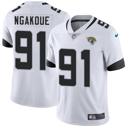 Nike Jacksonville Jaguars #91 Yannick Ngakoue White Men Stitched NFL Vapor Untouchable Limited Jersey